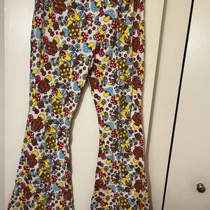 Kathmandu Mushroom Printed Bell Bottoms